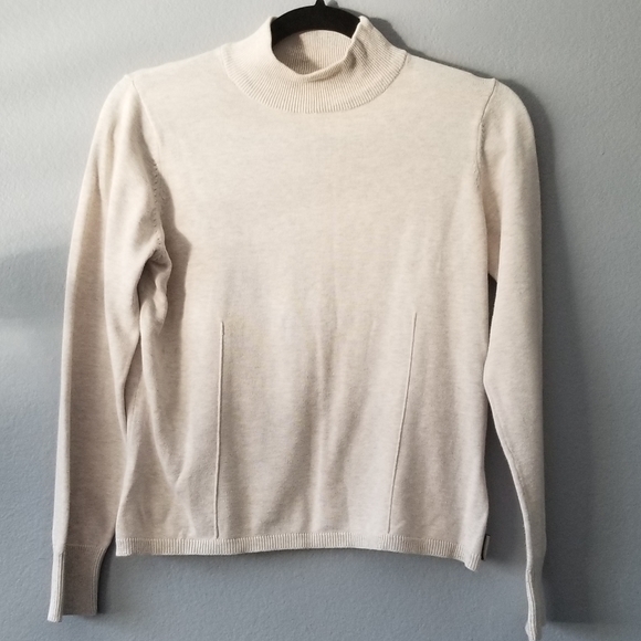 Woolrich Sweaters - Woolrich Women's Pullover Sweater Khaki Heather Mock Neck Size S Petite Cotton